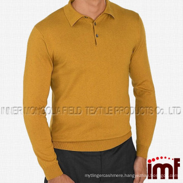 Men's Cotton/Cashmere Polo Collar Sweater